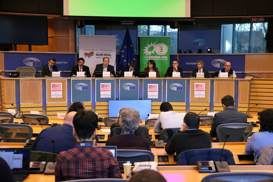 The lawyers of Carles Puigdemont, Oriol Junqueras, Rafael Correa and Lula da Silva denounce the “judicialization of politics” in the EU parliament (by Natàlia Segura)